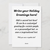 ヴィンテージ可愛いクリスマスドッグの水色 シーズンカード (裏面)