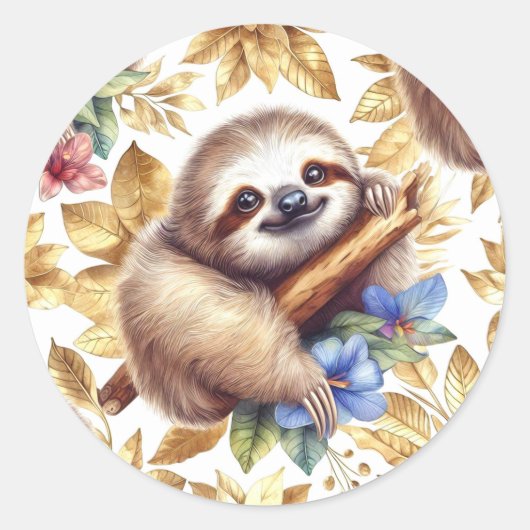 ヴィンテージ可愛いスパッパターン ラウンドシール (正面)