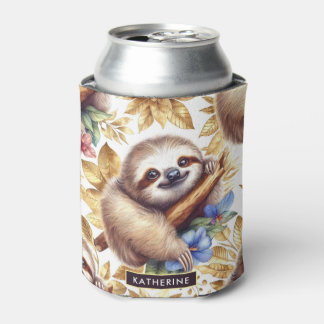 ヴィンテージ可愛いスパッパターン 缶クーラー