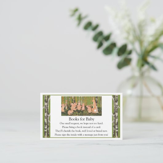 ヴィンテージ可愛いバニー子供囲いカード エンクロージャーカード (スタンド正面)