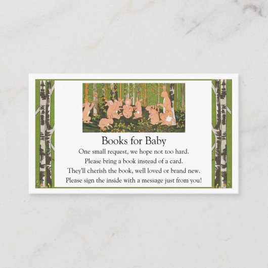 ヴィンテージ可愛いバニー子供囲いカード エンクロージャーカード (正面)