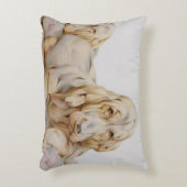 ヴィンテージ可愛いブラッドハウンド、EJ Detmoldによる子犬 アクセントクッション (正面(垂直))