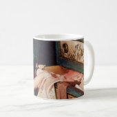 ヴィンテージ可愛い遊幼児とドレスザー コーヒーマグカップ (正面右)