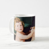 ヴィンテージ可愛い遊幼児とドレスザー コーヒーマグカップ (正面左)