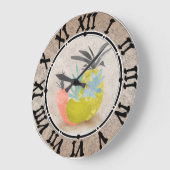 ヴィンテージ台所時計 ラージ壁時計 (傾斜)