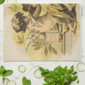 ヴィンテージ台所用ハンドタオル キッチンタオル (折り畳み)