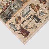 ヴィンテージ台所用品イラストレーション 薄葉紙 (詳細)