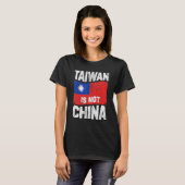ヴィンテージ台湾国旗Taiwanは中国台湾ではない Tシャツ (正面フル)