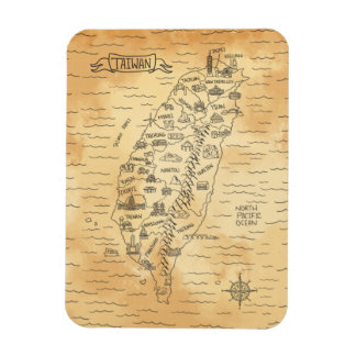 ヴィンテージ台湾地図フォトマグネット マグネット