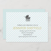 ヴィンテージ台車-ボーイ-ベビーシャワー招待状 招待状 (正面/裏面)