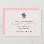 ヴィンテージ台車-女の子-ベビーシャワー招待状 招待状 (正面/裏面)