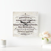 ヴィンテージ台 スクエア壁時計 (ホーム)