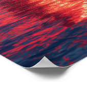 ヴィンテージ合成波帆船ポスター ポスター (角)