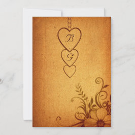 ヴィンテージ合成結婚式招待状 招待状