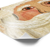 ヴィンテージ合板サンタ写真 フォトプリント            (角)