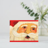 ヴィンテージ合板サンタ シーズンポストカード (スタンド正面)