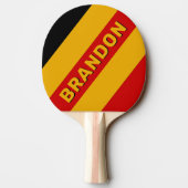 ヴィンテージ名はっきりした付ストライプ資本都市 卓球ラケット (裏面)