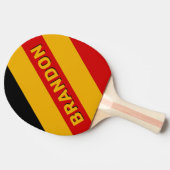 ヴィンテージ名はっきりした付ストライプ資本都市 卓球ラケット (横)