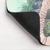 ヴィンテージ名を付けたコンチシェルの人魚 マウスパッド (コーナー)