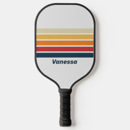 ヴィンテージ名を付けたストライピングで色あせた虹 ピックルボールラケット