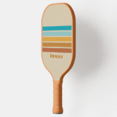 ヴィンテージ名を付けたストライピングを越えた砂漠の虹 ピックルボールラケット (左)