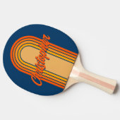 ヴィンテージ名を持つ青いループのアーチ 卓球ラケット (横)