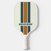 ヴィンテージ名ストライプ付き五つの集会 ピックルボールラケット (正面)
