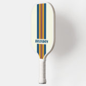 ヴィンテージ名ストライプ付き五つの集会 ピックルボールラケット (左)