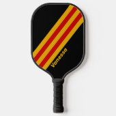 ヴィンテージ名ストライプ付き首都市 ピックルボールラケット (正面)