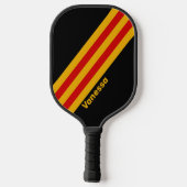 ヴィンテージ名ストライプ付き首都市 ピックルボールラケット (裏面)