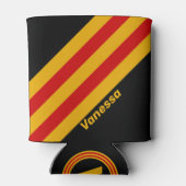 ヴィンテージ名ストライプ付き首都市 缶クーラー (裏面)