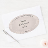 ヴィンテージ名プレート 楕円形シール (封筒)