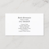 ヴィンテージ名刺の装飾レトロブラケット 名刺 (裏面)