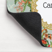 ヴィンテージ名前フローラアートの追加 マウスパッド (コーナー)