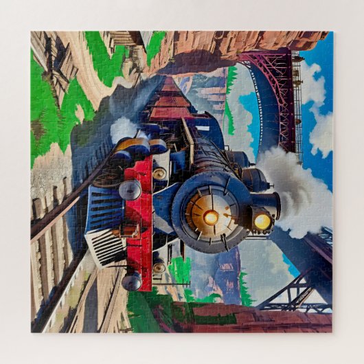 ヴィンテージ名勝峡谷の蒸気機関車 ジグソーパズル (横)