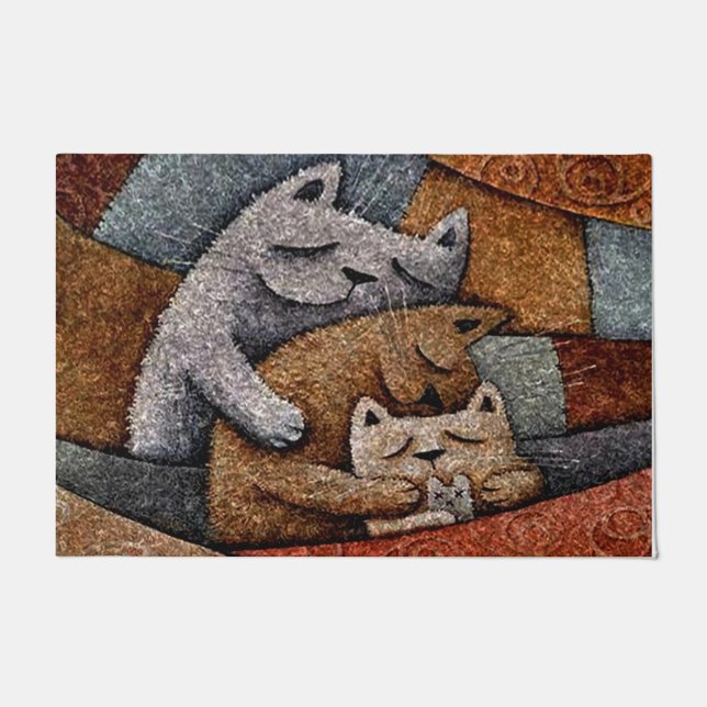 ヴィンテージ名物マットかわいいマットデコ ドアマット (正面)