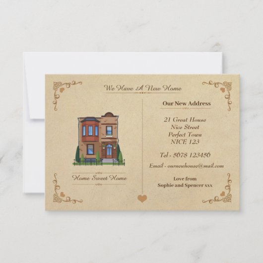 ヴィンテージ名票の変更 サンキューカード (正面)