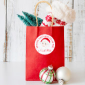 ヴィンテージ名門私立校風のサンタクリスマスプレゼント ラウンドシール