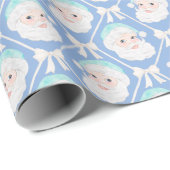 ヴィンテージ名門私立校風のサンタトレリス弓ミントハットサンタ ラッピングペーパー (ロールコーナー)