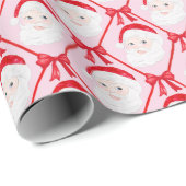 ヴィンテージ名門私立校風のサンタレッドボーズトレリスレッドハット ラッピングペーパー (ロールコーナー)