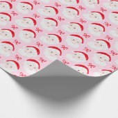 ヴィンテージ名門私立校風のサンタレッド弓レッドハット ラッピングペーパー (角)