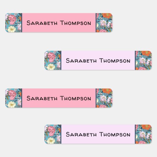 ヴィンテージ名門私立校風のフローラモノグラム名 ラベル (グループ)