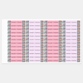 ヴィンテージ名門私立校風のフローラモノグラム名 ラベル (シート)