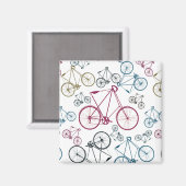 ヴィンテージ向け自転車パターンギフト マグネット (正面/裏面)