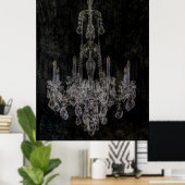 ヴィンテージ吸血性ゴシック型動揺してシャンデリア ポスター (ホームオフィス)