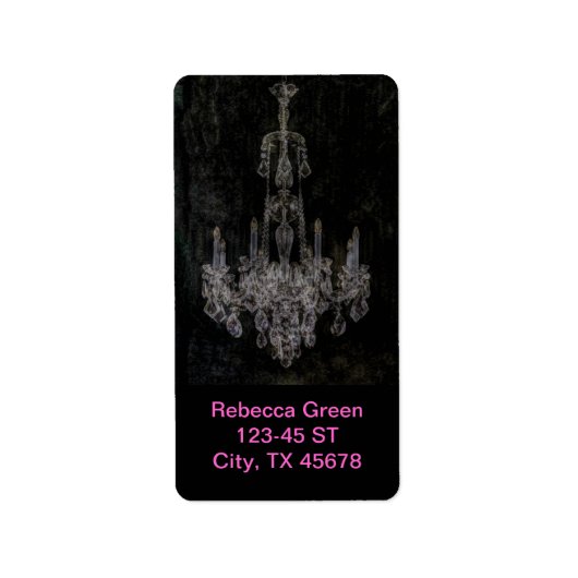 ヴィンテージ吸血性ゴシック型動揺してシャンデリア ラベル (正面)