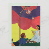 ヴィンテージ吹が傘の下で泡を吹く (正面/裏面)