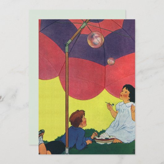 ヴィンテージ吹が傘の下で泡を吹く (正面/裏面)