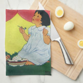 ヴィンテージ吹が傘の下で泡を吹く キッチンタオル (四つ折り)