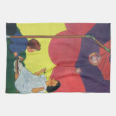 ヴィンテージ吹が傘の下で泡を吹く キッチンタオル (横)